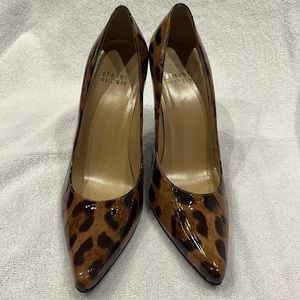 Stuart Weitzman Animal Print Patent Leather Pumps Size 7, NWOT